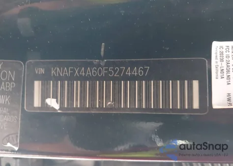 2015 Kia Forte Lx z USA, uszkodzony, nr VIN KNAFX4A60F5274467